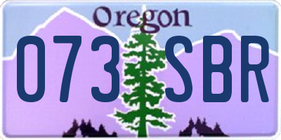 OR license plate 073SBR
