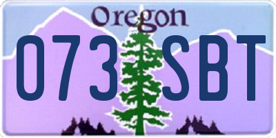 OR license plate 073SBT