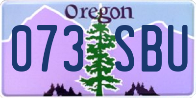 OR license plate 073SBU