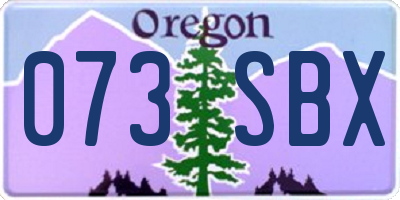 OR license plate 073SBX