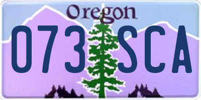 OR license plate 073SCA