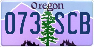 OR license plate 073SCB