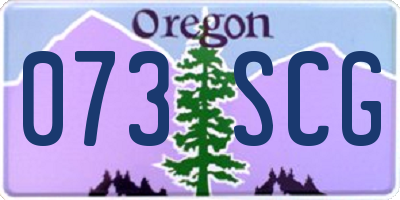 OR license plate 073SCG