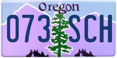 OR license plate 073SCH