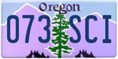 OR license plate 073SCI