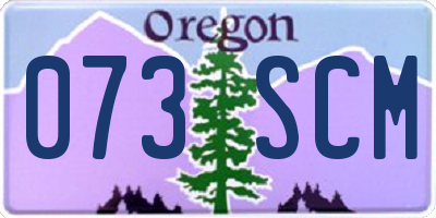 OR license plate 073SCM