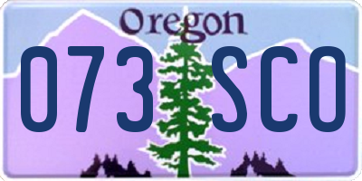OR license plate 073SCO