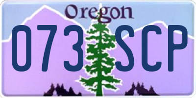 OR license plate 073SCP