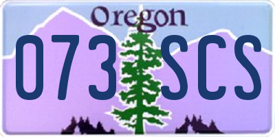 OR license plate 073SCS