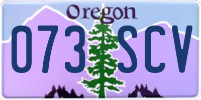 OR license plate 073SCV