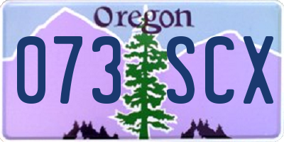 OR license plate 073SCX