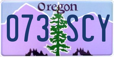 OR license plate 073SCY
