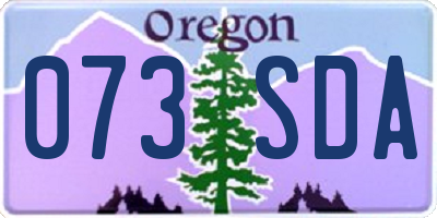 OR license plate 073SDA