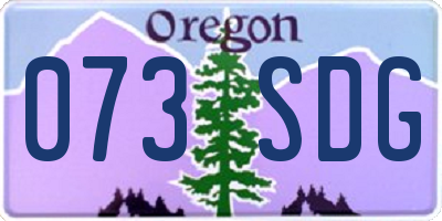 OR license plate 073SDG