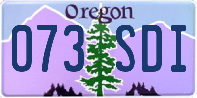 OR license plate 073SDI