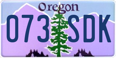 OR license plate 073SDK
