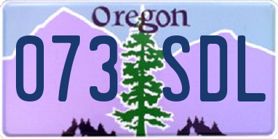 OR license plate 073SDL