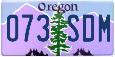 OR license plate 073SDM