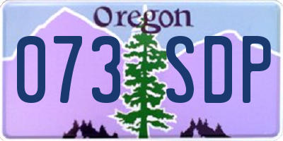 OR license plate 073SDP