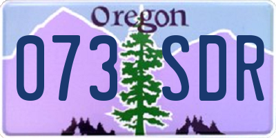 OR license plate 073SDR
