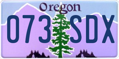 OR license plate 073SDX