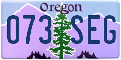 OR license plate 073SEG
