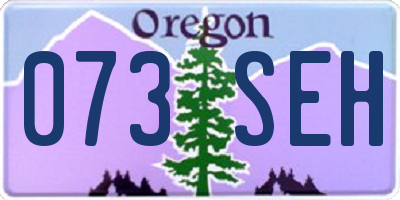 OR license plate 073SEH