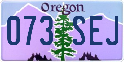 OR license plate 073SEJ
