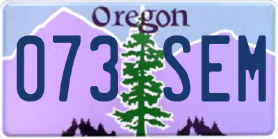 OR license plate 073SEM