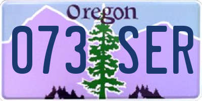 OR license plate 073SER
