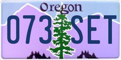 OR license plate 073SET