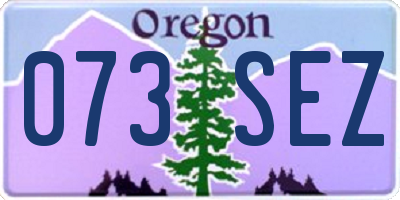 OR license plate 073SEZ