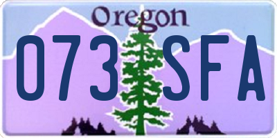 OR license plate 073SFA