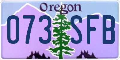 OR license plate 073SFB
