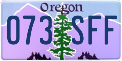 OR license plate 073SFF