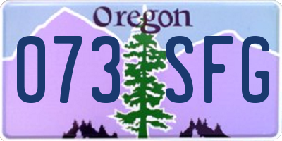 OR license plate 073SFG