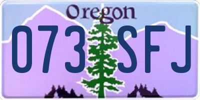 OR license plate 073SFJ