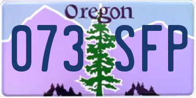 OR license plate 073SFP
