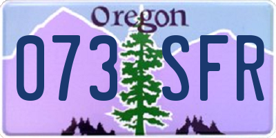 OR license plate 073SFR