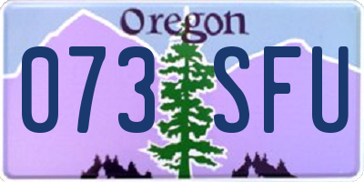 OR license plate 073SFU