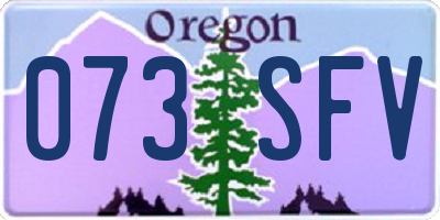 OR license plate 073SFV