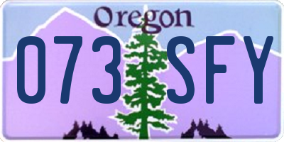 OR license plate 073SFY