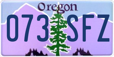 OR license plate 073SFZ