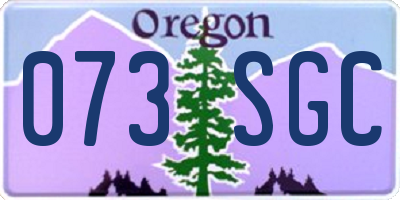 OR license plate 073SGC