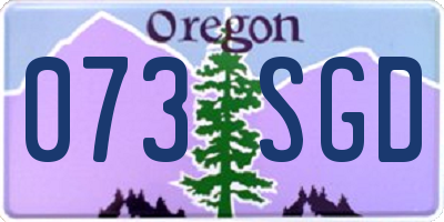 OR license plate 073SGD