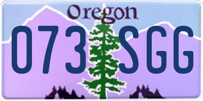 OR license plate 073SGG