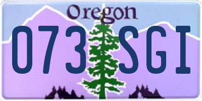 OR license plate 073SGI