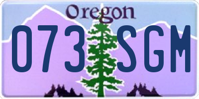 OR license plate 073SGM