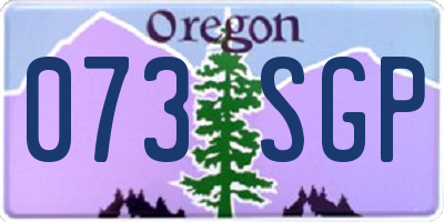 OR license plate 073SGP