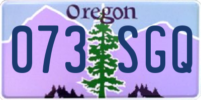 OR license plate 073SGQ